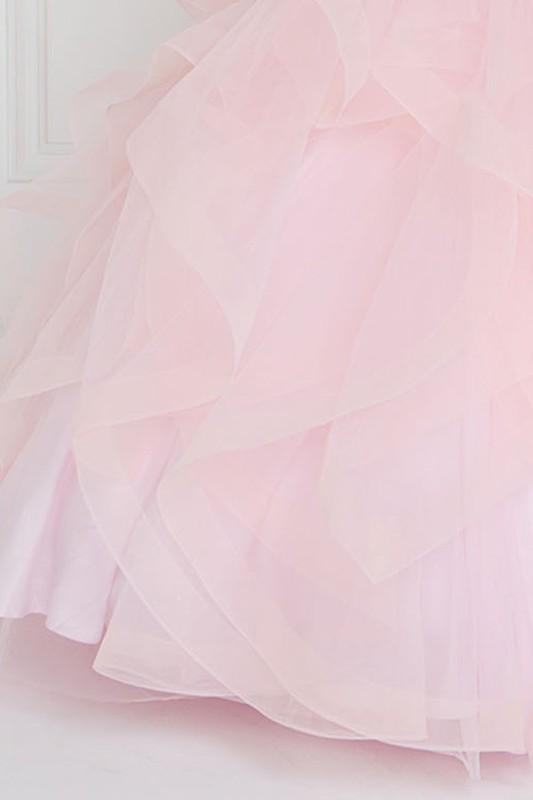 Tulle Cut-Out Back Ball Gown Dress with Bolero.