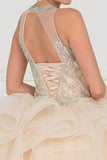 Tulle Illusion Sweetheart Ball Gown Dress with Bolero.