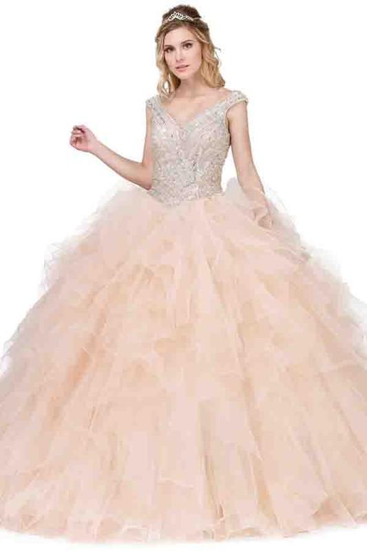 luminoso vestido de quinceaneras