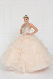 Tulle Illusion Sweetheart Ball Gown Dress with Bolero.