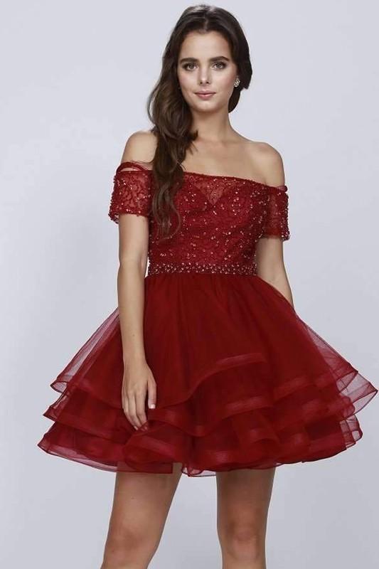 Off Shoulder Tulle Skirt Dress