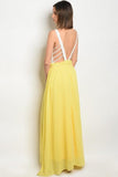 IVORY YELLOW   long DRESS