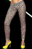 colombian Striped Neon Holey Leggings